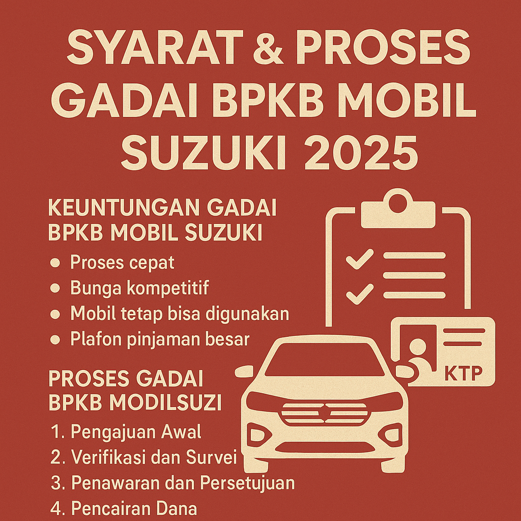 Kredit Jaminan BPKB Mobil Suzuki: Solusi Cepat Dapat Dana Tunai