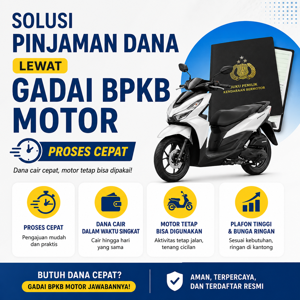 Kredit Jaminan BPKB Motor Solusi Dana Darurat Cepat Cair