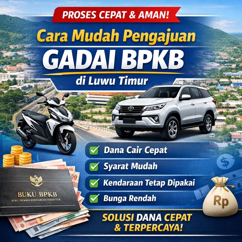 Syarat dan Cara Pengajuan Kredit Jaminan BPKB di Luwu Timur 2026