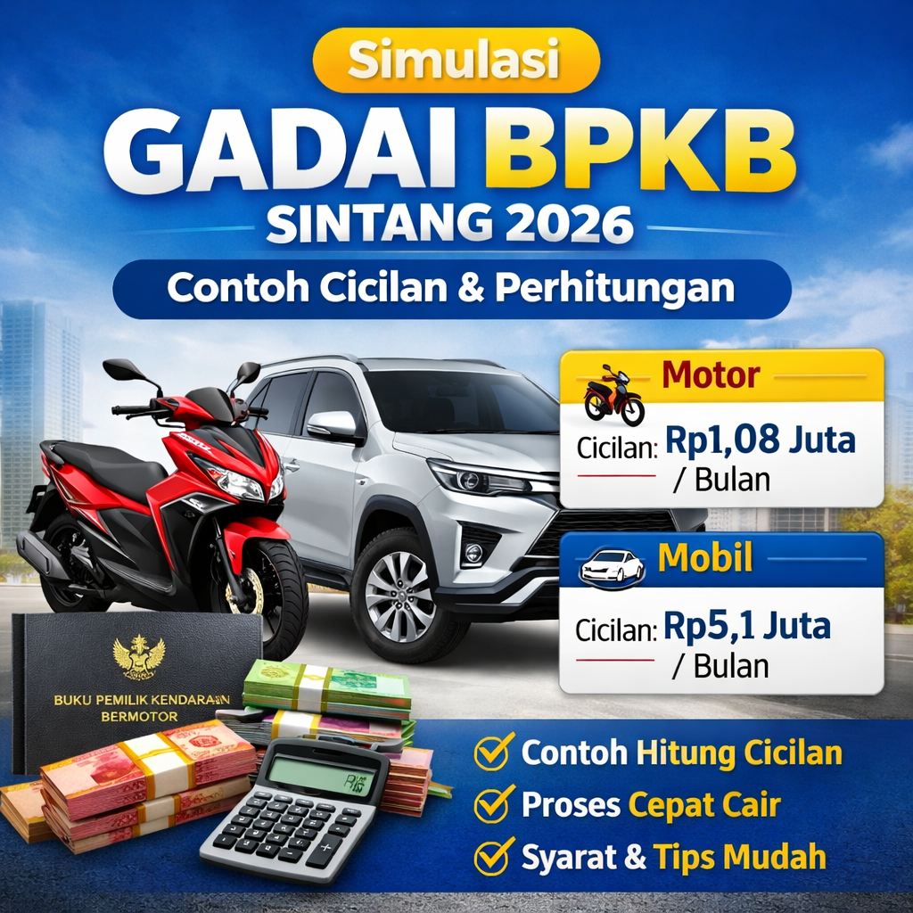 Simulasi Kredit Jaminan BPKB Sintang Cepat Cair