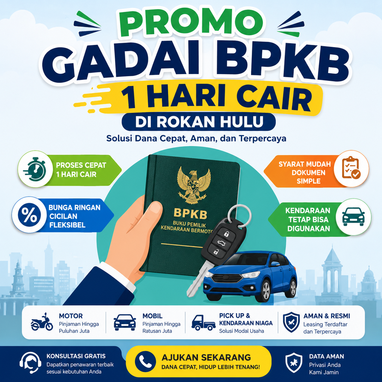 Solusi Kredit Jaminan BPKB 1 Hari Cair di Rokan Hulu untuk Dana Cepat