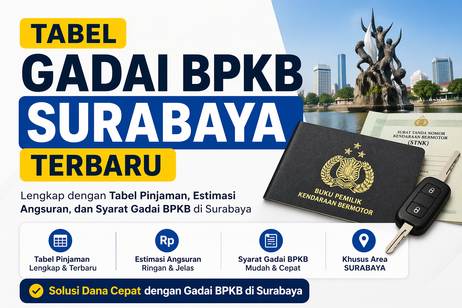 Tabel Simulasi Kredit Jaminan BPKB Surabaya Terbaru 2026