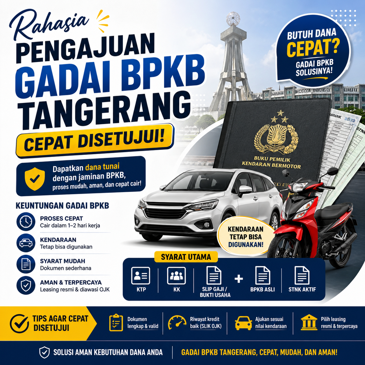 Kredit Jaminan BPKB di Tangerang Cepat Disetujui, Ini Cara Pengajuannya